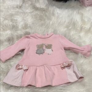Mayoral Pink Bear Print Casual Dress